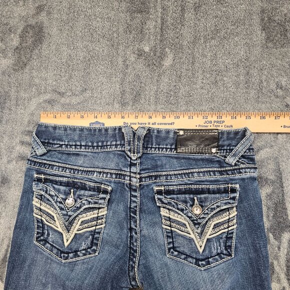 Vigoss The New York Capri Denim Jeans Womens 5/6 bling contrast stitching - Picture 10 of 12